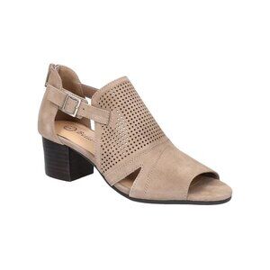 Bella Vita Women's Illiana Block Heeled Sandals Almond Size 8W